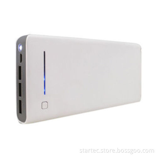 Power bank with flashlight, 3 USB ports, with 12000mAh - 17600mAh capacity